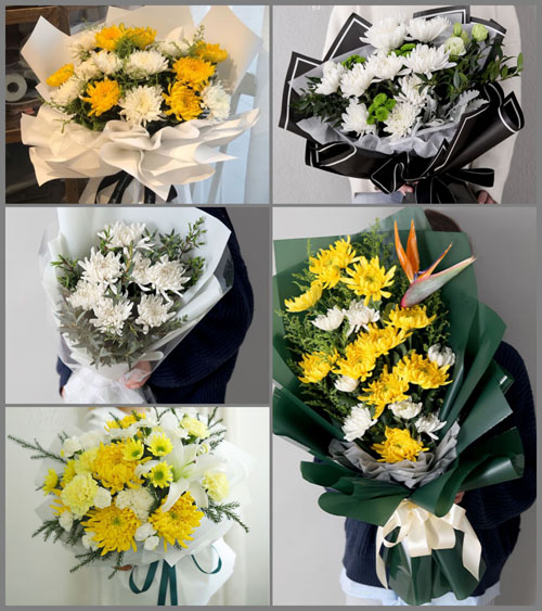四川成都彭州市磁峰镇皇城村白事花束代送
